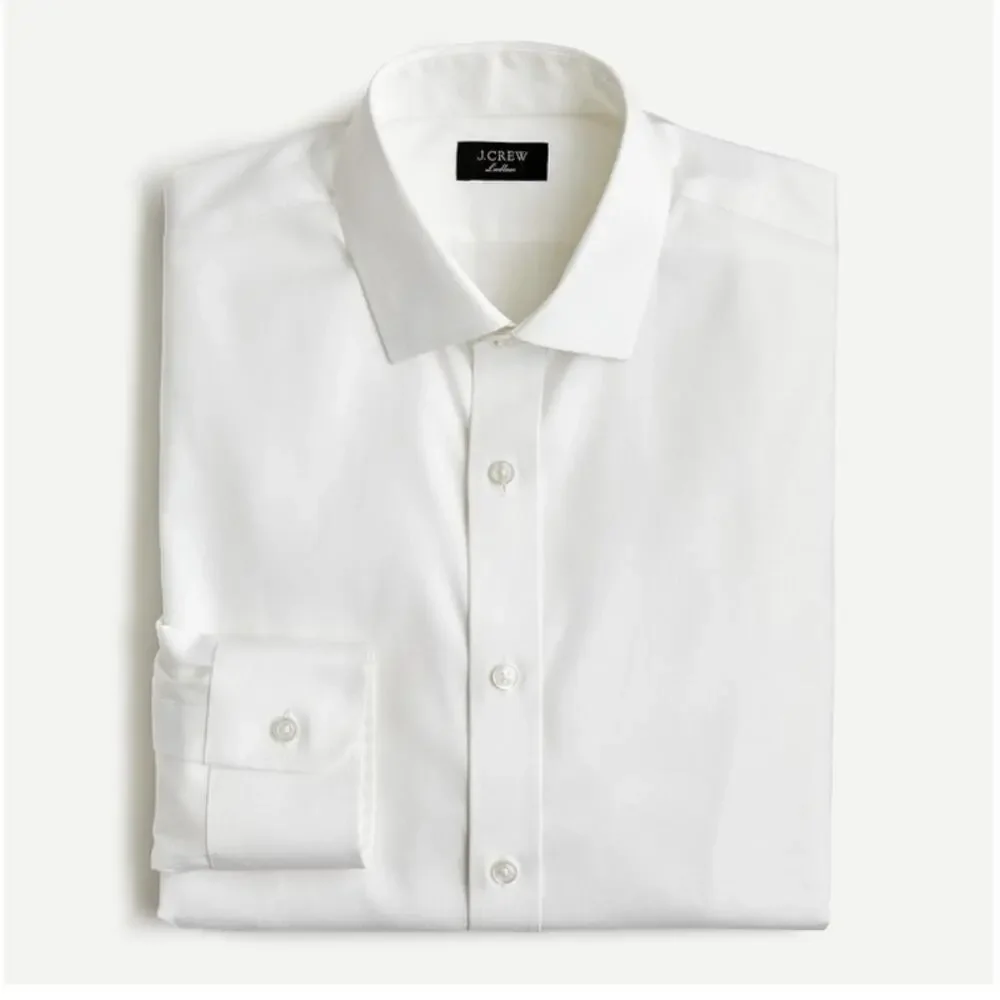J. Crew Slim-fit Ludlow Premium Fine Cotton Dress Shirt White 15.5/34 *Flaw